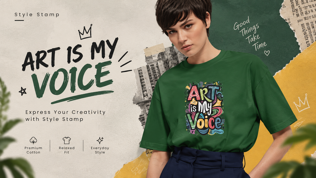 Artistic Women Tees: Soft 180 GSM Cotton T-Shirts for Creative Everyday Style