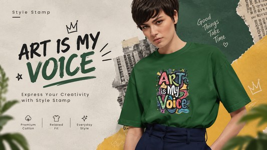 Artistic Women Tees: Soft 180 GSM Cotton T-Shirts for Creative Everyday Style